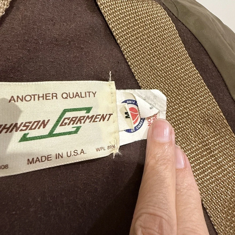Vintage 90s Johnson Sympatex Hunting Jacket Advantage Camo‎ Made in USA Mens M